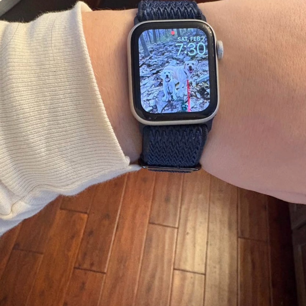 Apple Watch SE first gen with Navy Blue Woven Strap